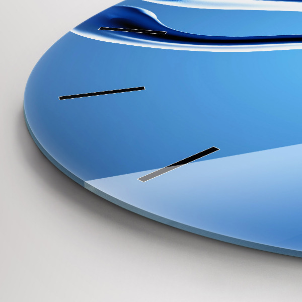 Ceas rotund de perete din sticlă Abstracție lichidă