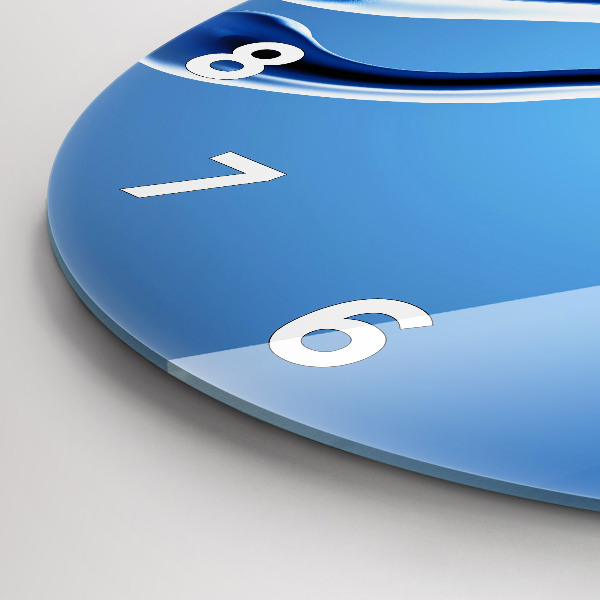 Ceas rotund de perete din sticlă Abstracție lichidă