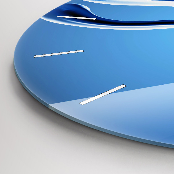 Ceas rotund de perete din sticlă Abstracție lichidă