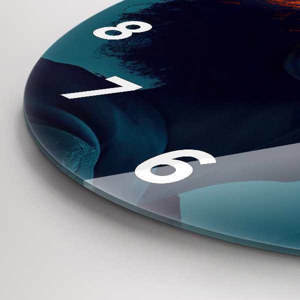 Ceas rotund de perete din sticlă Lumea futuristă