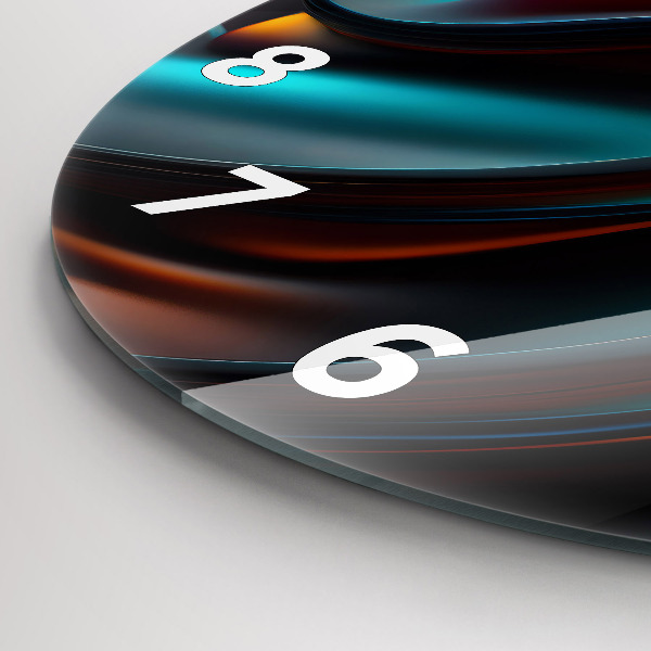 Ceas rotund de perete din sticlă Val futurist