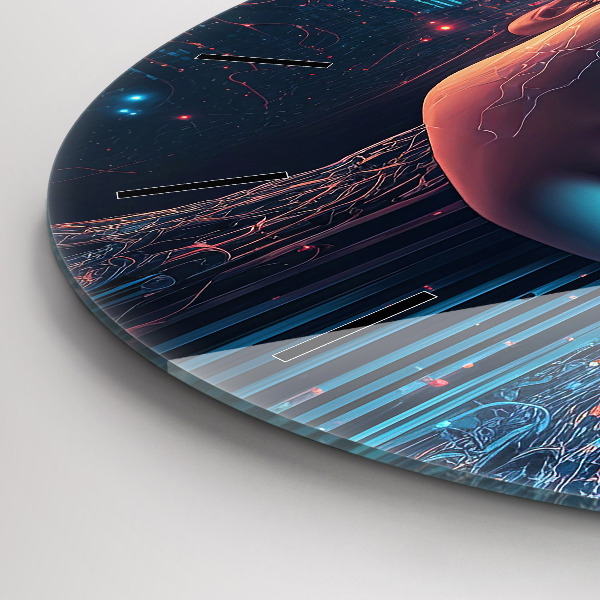 Ceas rotund de perete din sticlă Inteligenţă artificială