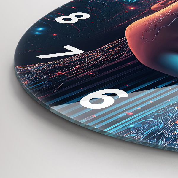 Ceas rotund de perete din sticlă Inteligenţă artificială