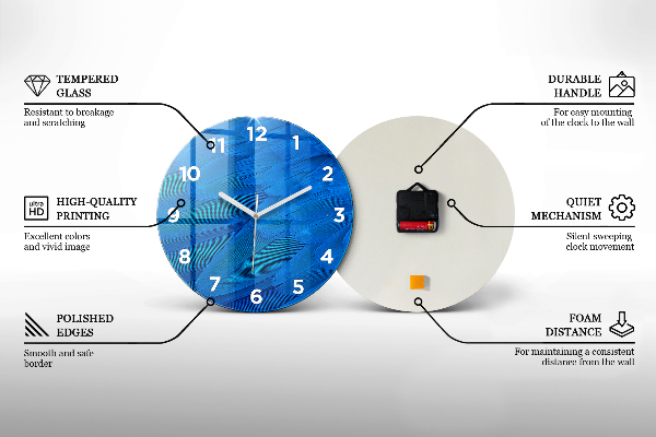 Ceas rotund de perete din sticlă Inteligenţă artificială