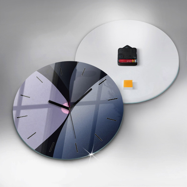 Ceas rotund de perete din sticlă Abstracția soarelui