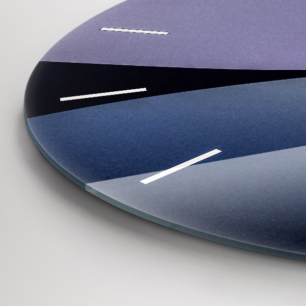 Ceas rotund de perete din sticlă Abstracția soarelui