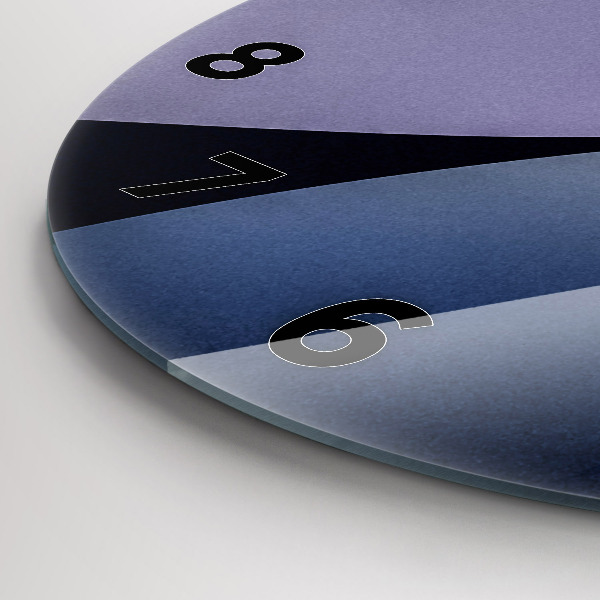 Ceas rotund de perete din sticlă Abstracția soarelui