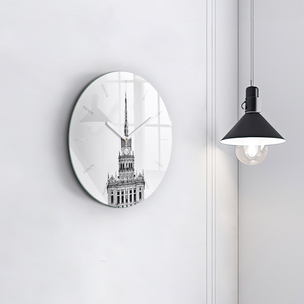 Ceas rotund de perete din sticlă Palatul Culturii și Științei