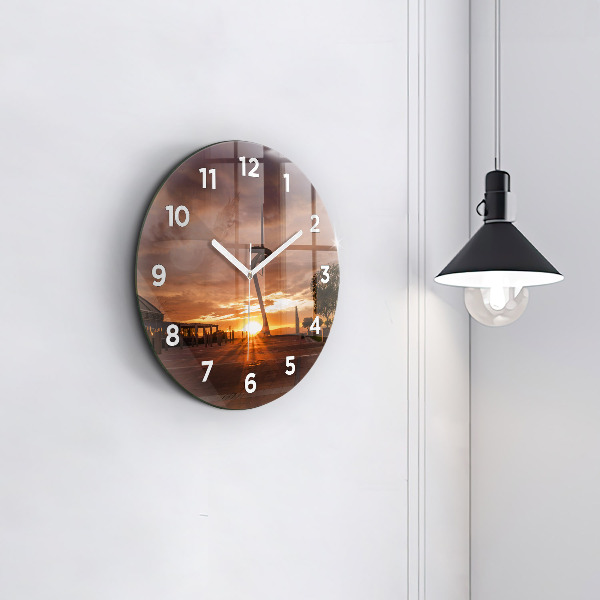 Ceas rotund de perete din sticlă Parcul Olimpic Barcelona