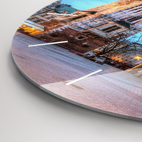 Ceas rotund de perete din sticlă Piața principală din Cracovia