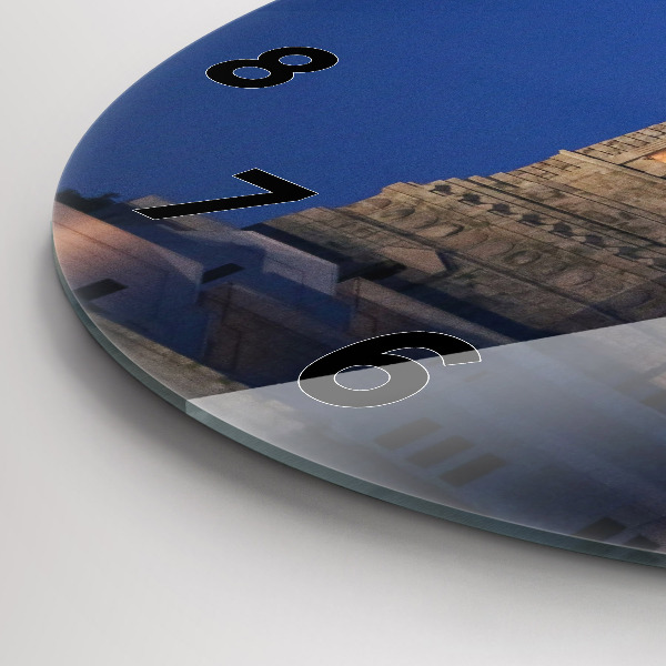 Ceas rotund de perete din sticlă Statuia Libertății New York