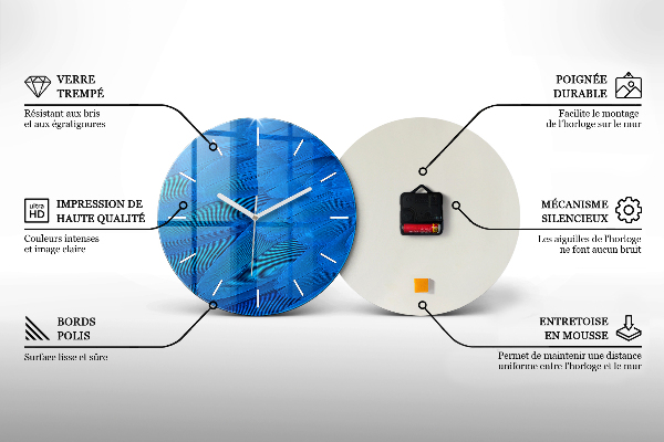 Ceas rotund de perete din sticlă Orizontul Big Ben a Londrei