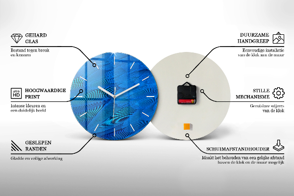 Ceas rotund de perete din sticlă Orizontul Big Ben a Londrei