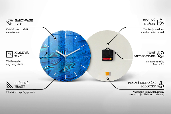 Ceas rotund de perete din sticlă Orizontul Big Ben a Londrei