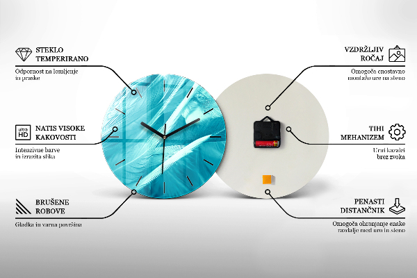 Ceas rotund de perete din sticlă Orizontul Big Ben a Londrei