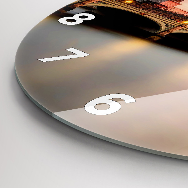 Ceas rotund de perete din sticlă Orizontul Big Ben a Londrei