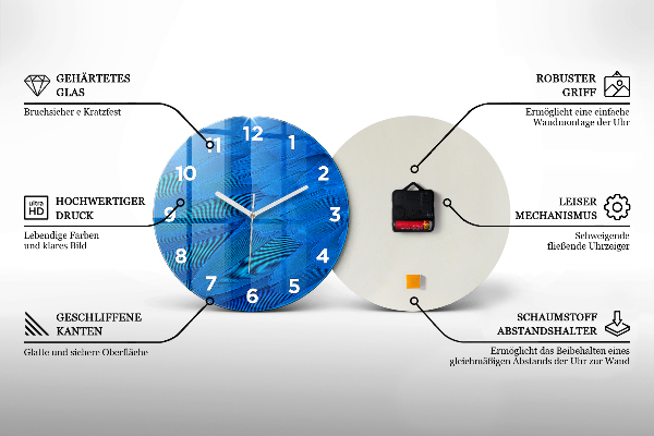 Ceas rotund de perete din sticlă Orizontul Big Ben a Londrei