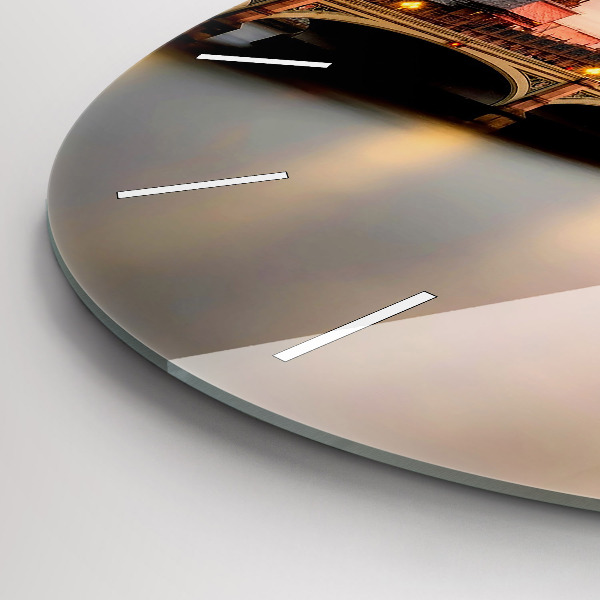 Ceas rotund de perete din sticlă Orizontul Big Ben a Londrei