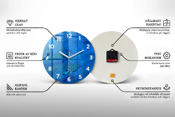 Ceas rotund de perete din sticlă Orizontul Big Ben a Londrei