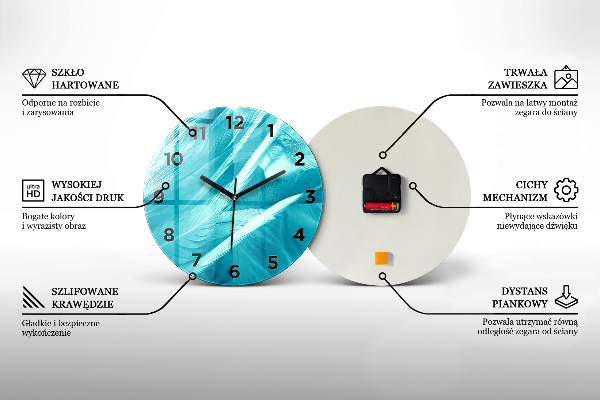 Ceas rotund de perete din sticlă Orizontul Big Ben a Londrei