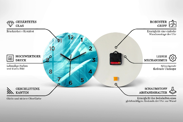 Ceas rotund de perete din sticlă Orizontul Big Ben a Londrei