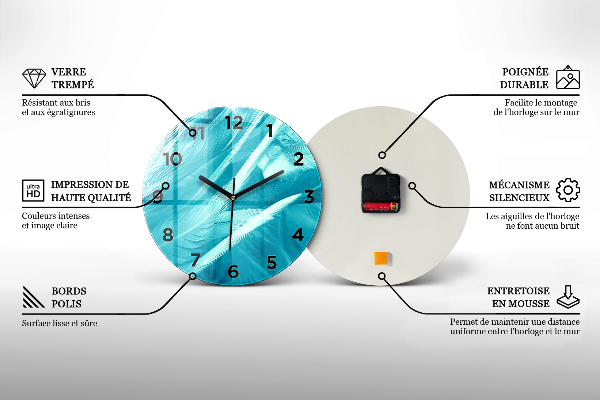Ceas rotund de perete din sticlă Orizontul Big Ben a Londrei