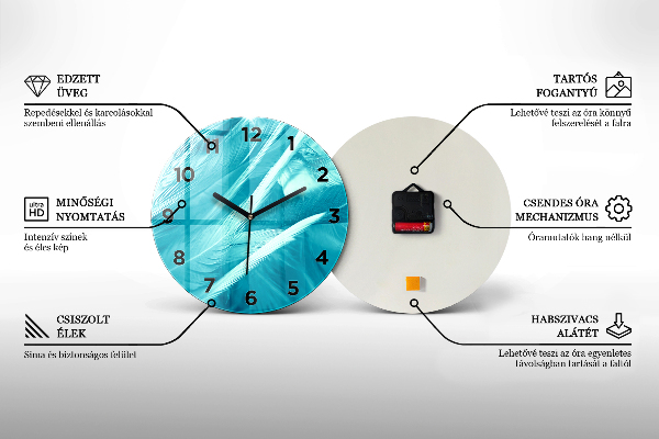Ceas rotund de perete din sticlă Orizontul Big Ben a Londrei