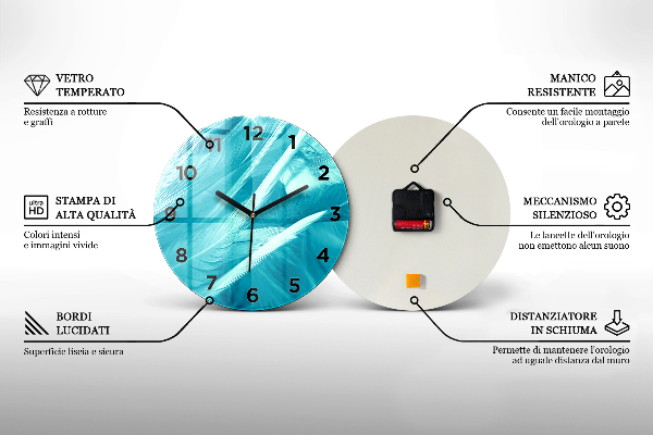 Ceas rotund de perete din sticlă Orizontul Big Ben a Londrei