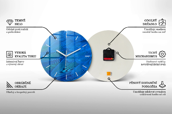 Ceas rotund de perete din sticlă Orizontul Big Ben a Londrei