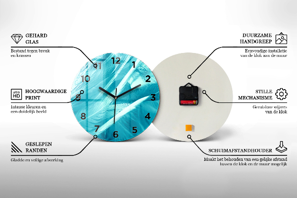 Ceas rotund de perete din sticlă Orizontul Big Ben a Londrei