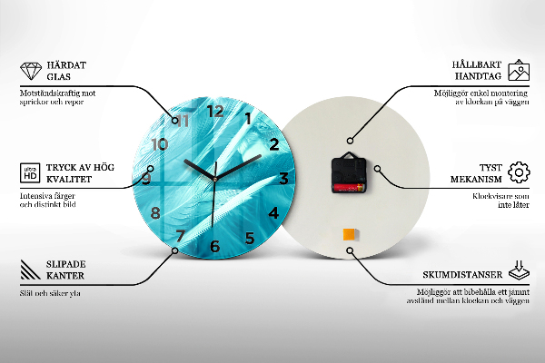 Ceas rotund de perete din sticlă Orizontul Big Ben a Londrei