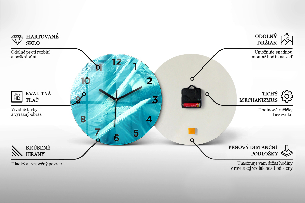 Ceas rotund de perete din sticlă Orizontul Big Ben a Londrei