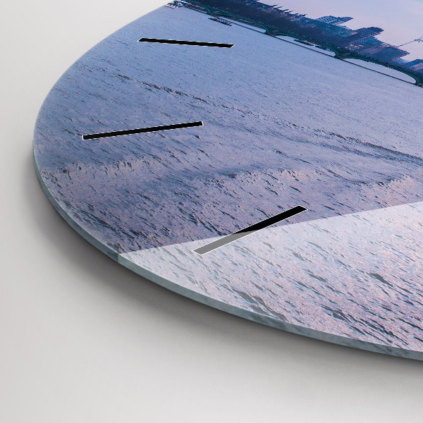 Ceas rotund de perete din sticlă Panorama London Eye a orașului