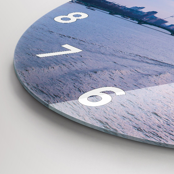 Ceas rotund de perete din sticlă Panorama London Eye a orașului