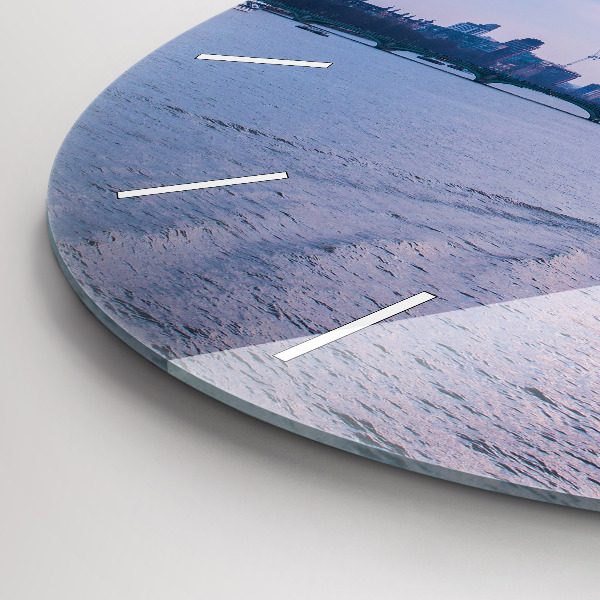 Ceas rotund de perete din sticlă Panorama London Eye a orașului