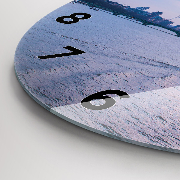 Ceas rotund de perete din sticlă Panorama London Eye a orașului