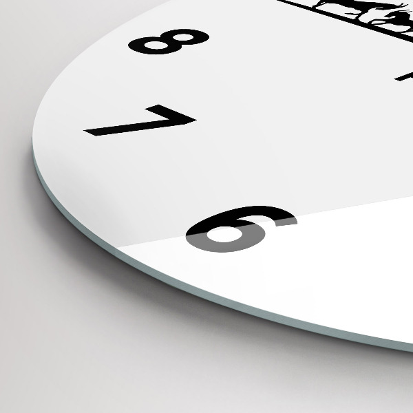 Ceas rotund de perete din sticlă Grafică panoramică Poznań