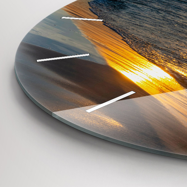 Ceas rotund de perete din sticlă Władysławowo Marea Baltică