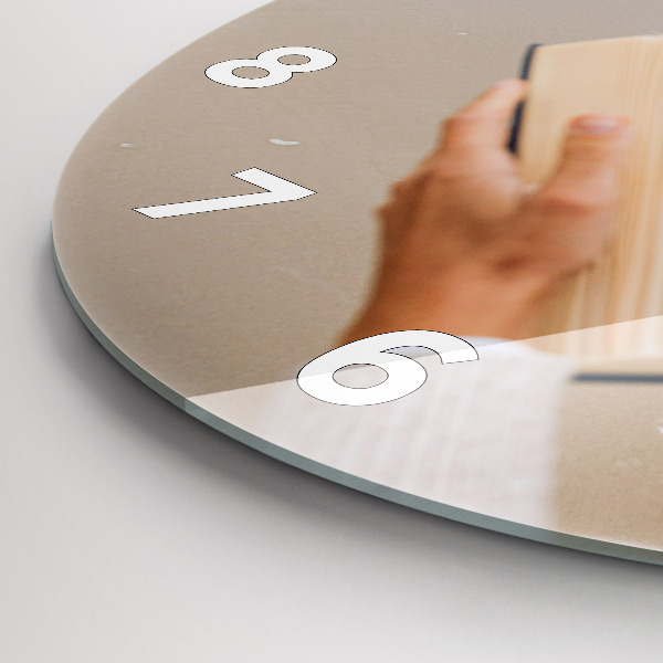 Ceas rotund de perete din sticlă Un moment cu o carte