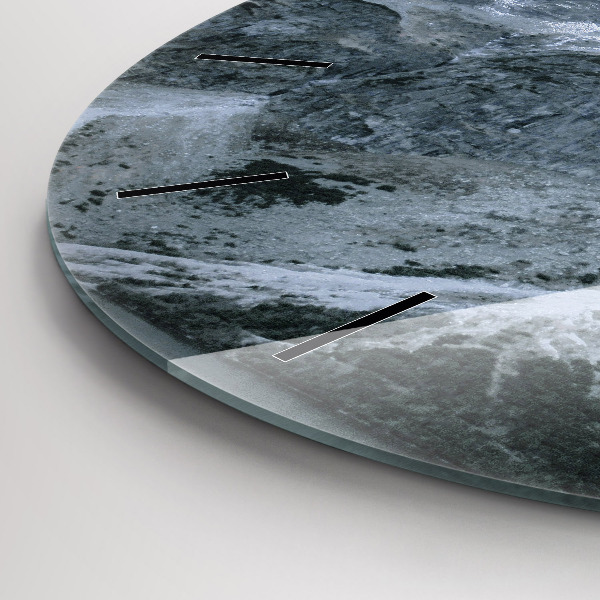 Ceas rotund de perete din sticlă Morskie Oko în Munții Tatra