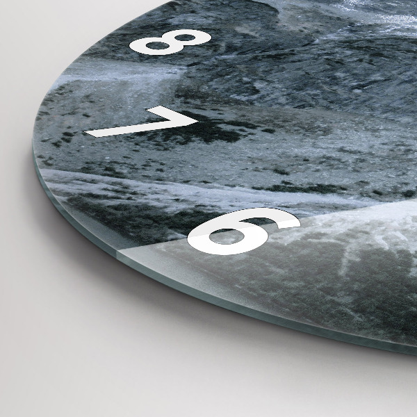 Ceas rotund de perete din sticlă Morskie Oko în Munții Tatra