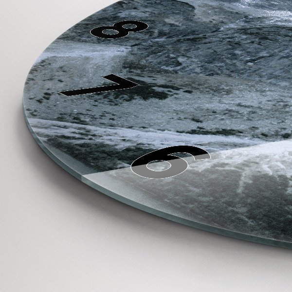 Ceas rotund de perete din sticlă Morskie Oko în Munții Tatra