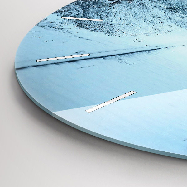 Ceas rotund de perete din sticlă Căprioare pe șine