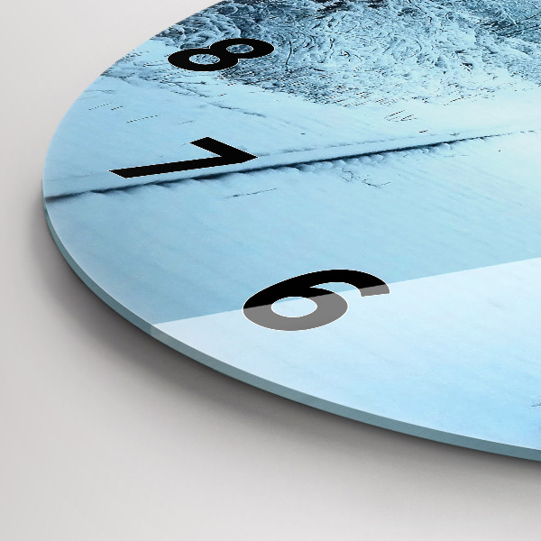 Ceas rotund de perete din sticlă Căprioare pe șine