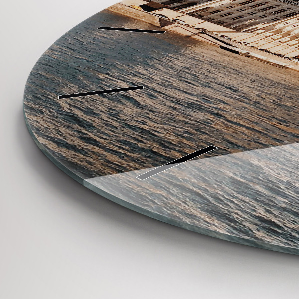 Ceas rotund de perete din sticlă Parlamentul de la Budapesta