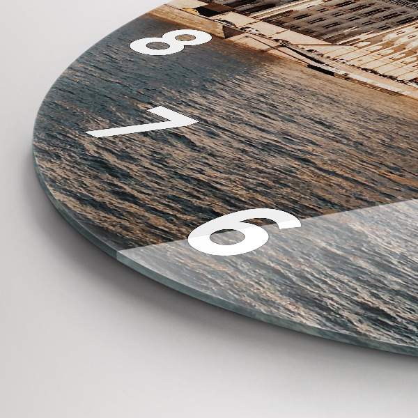 Ceas rotund de perete din sticlă Parlamentul de la Budapesta