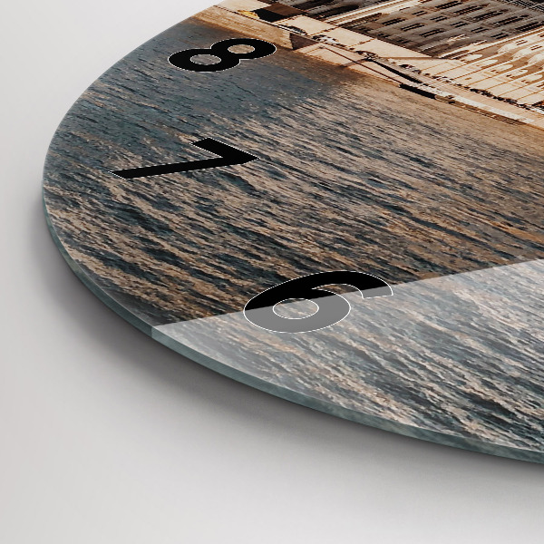 Ceas rotund de perete din sticlă Parlamentul de la Budapesta