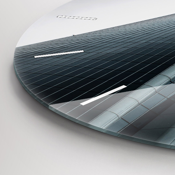 Ceas rotund de perete din sticlă Zgârie-nori din Milano