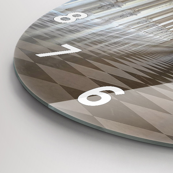 Ceas rotund de perete din sticlă Muzeul La Veneria Reale