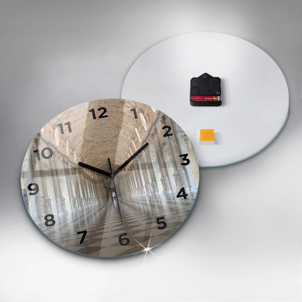 Ceas rotund de perete din sticlă Muzeul La Veneria Reale